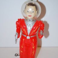 1950s Orange Irwin Spaceman Wind Up USA 2