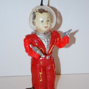 1950s Red Irwin Spaceman Wind Up in Box USA