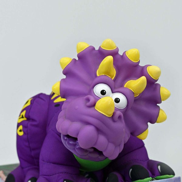 Fisher Price ‘Dino roarrrrr Triceratops Puffalump Stuffed Toy Purple 1 1