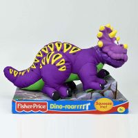 Fisher Price ‘Dino roarrrrr Triceratops Puffalump Stuffed Toy Purple 2 1