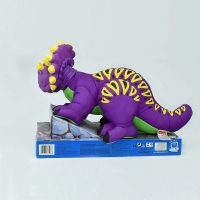 Fisher Price ‘Dino roarrrrr Triceratops Puffalump Stuffed Toy Purple 4 1