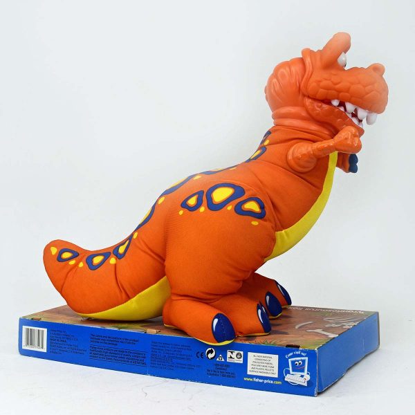 Fisher Price ‘Dino roarrrrr Tyrannosaurus Rex Puffalump Stuffed Toy Orange 2 1