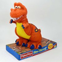 Fisher Price ‘Dino roarrrrr Tyrannosaurus Rex Puffalump Stuffed Toy Orange 3 1