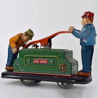 KDP Tom and Dick Metal Rail Road Hand Car Keywind 5