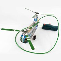 Cragstan Piasecki Army Mule Helicopter Tin Litho Battery Operated Remote Control - Uncle Al's Toys