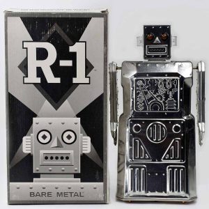 Rocket USA Battery Operated R-1 Robot 2003 Bare Metal Edition