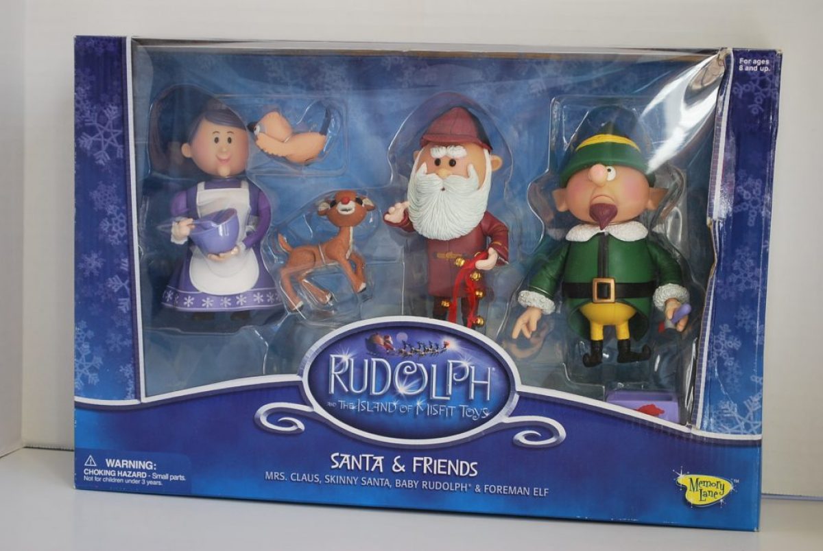 02 Memory Lane SKINNY Santa With Baby Rudolph The Island of Misfit Toys for sale online 