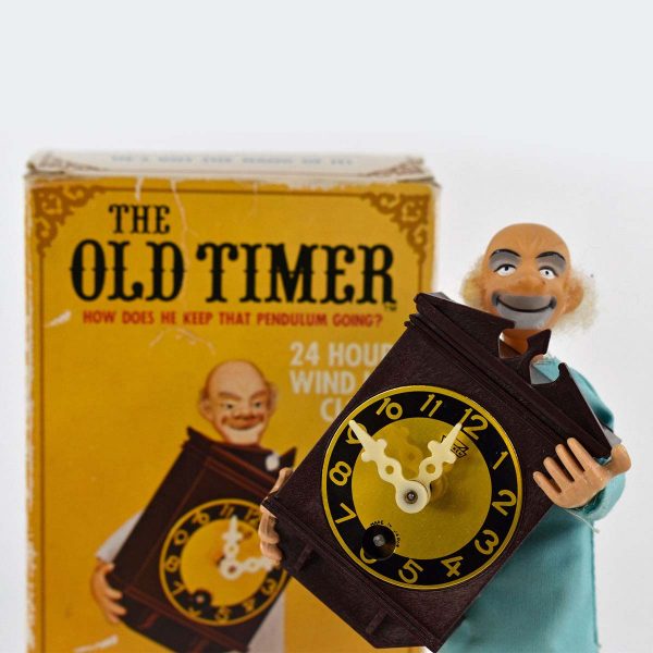 Vintage Japan Toy Poynter Products The Old Timer Windup Clock