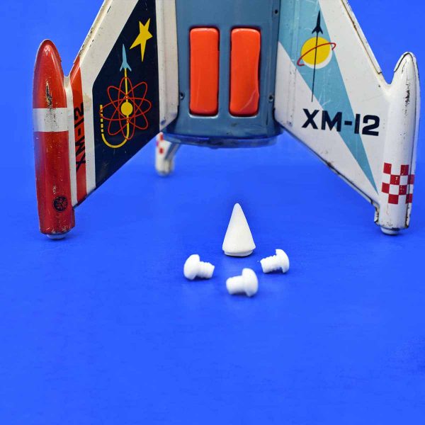 XM-12 Moon Rocket - Yonezawa - Replacement Rubber Nose Cone and Fin Tips