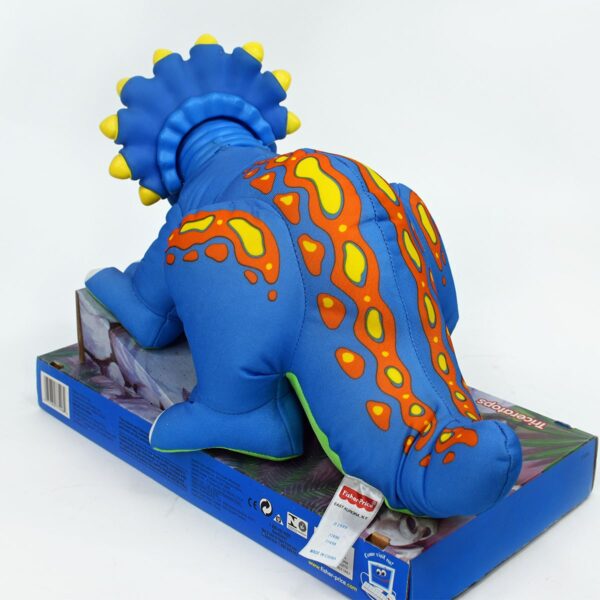 Fisher Price Dino roarrr Triceratops Puffalump Stuffed Toy 4
