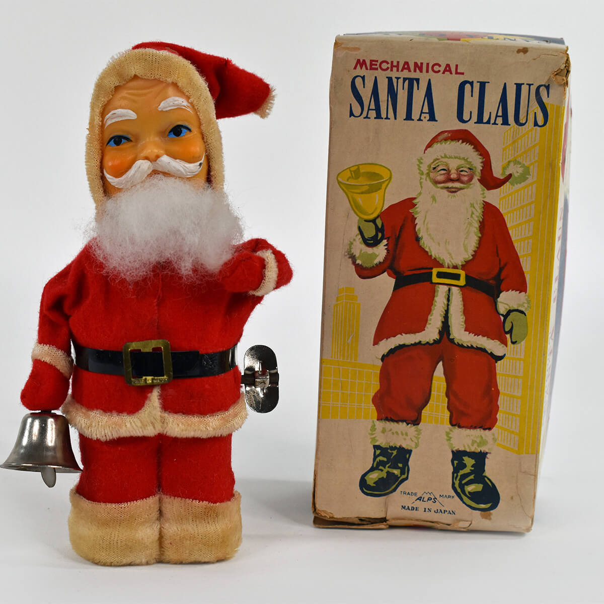 Alps Mechanical Santa Claus Windup Toy