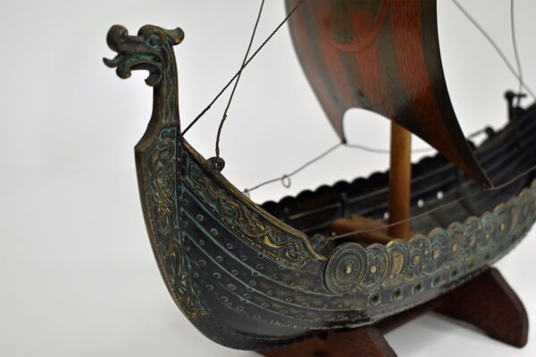 Edward Aagaard Viking Ship Bronze Copenhagen Iron Art - Uncle Al's Toys