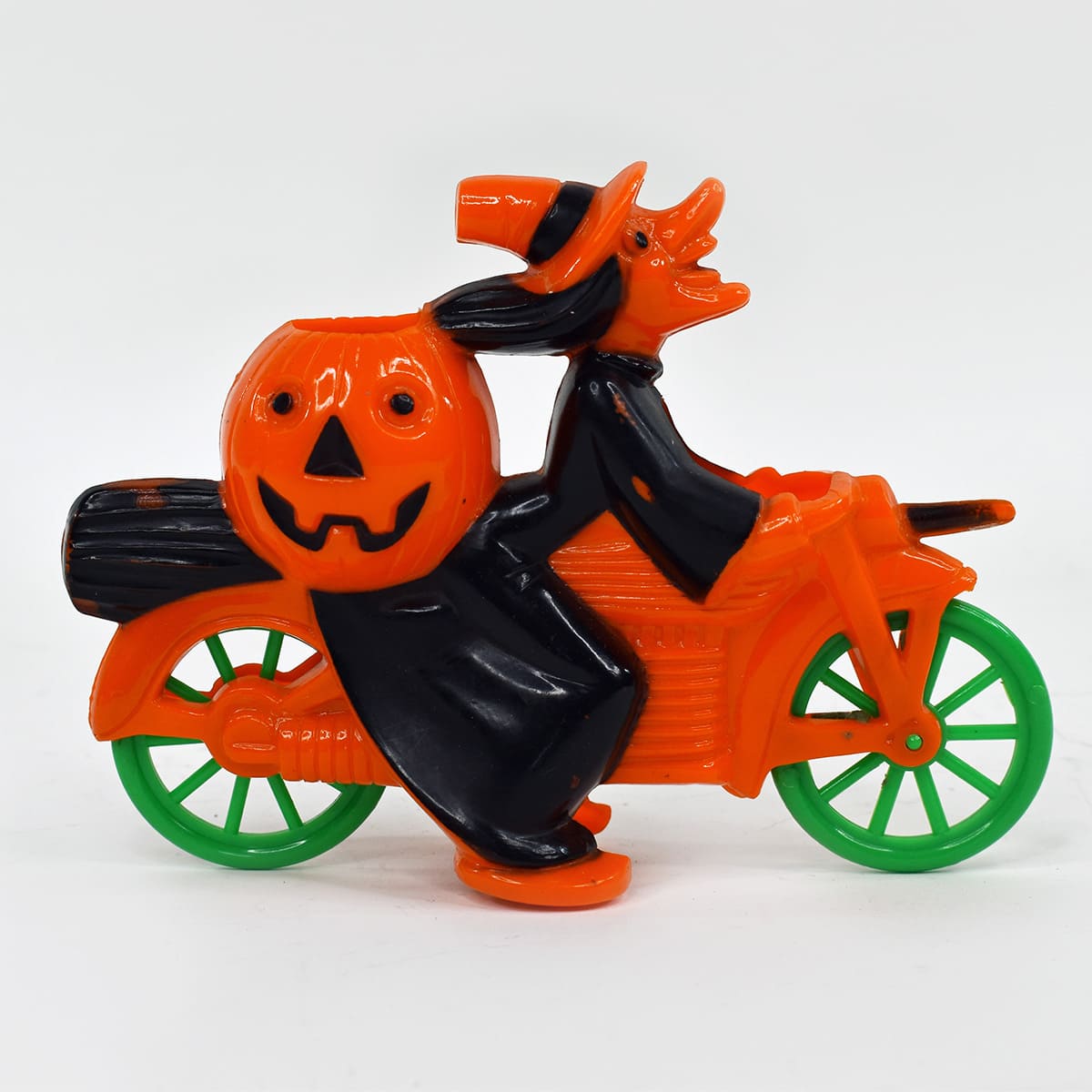 Rosbro Halloween Witch on Motorcycle Candy Container