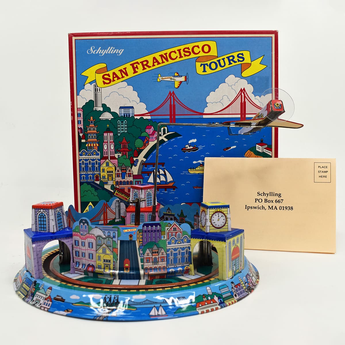 Schylling San Francisco Tours Train Wind Up Tin Toy