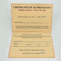 schylling NY certificate