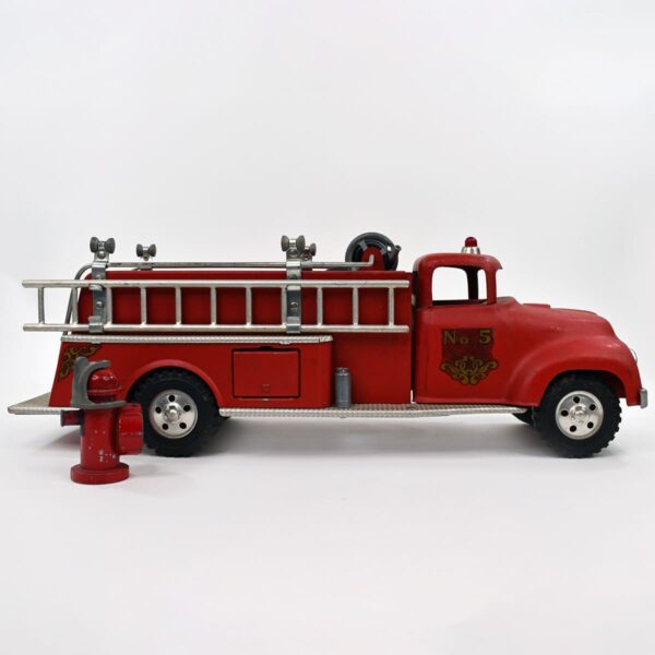 1957 Tonka Fire Truck Pumper with Fire Hydrant Pressed Steel