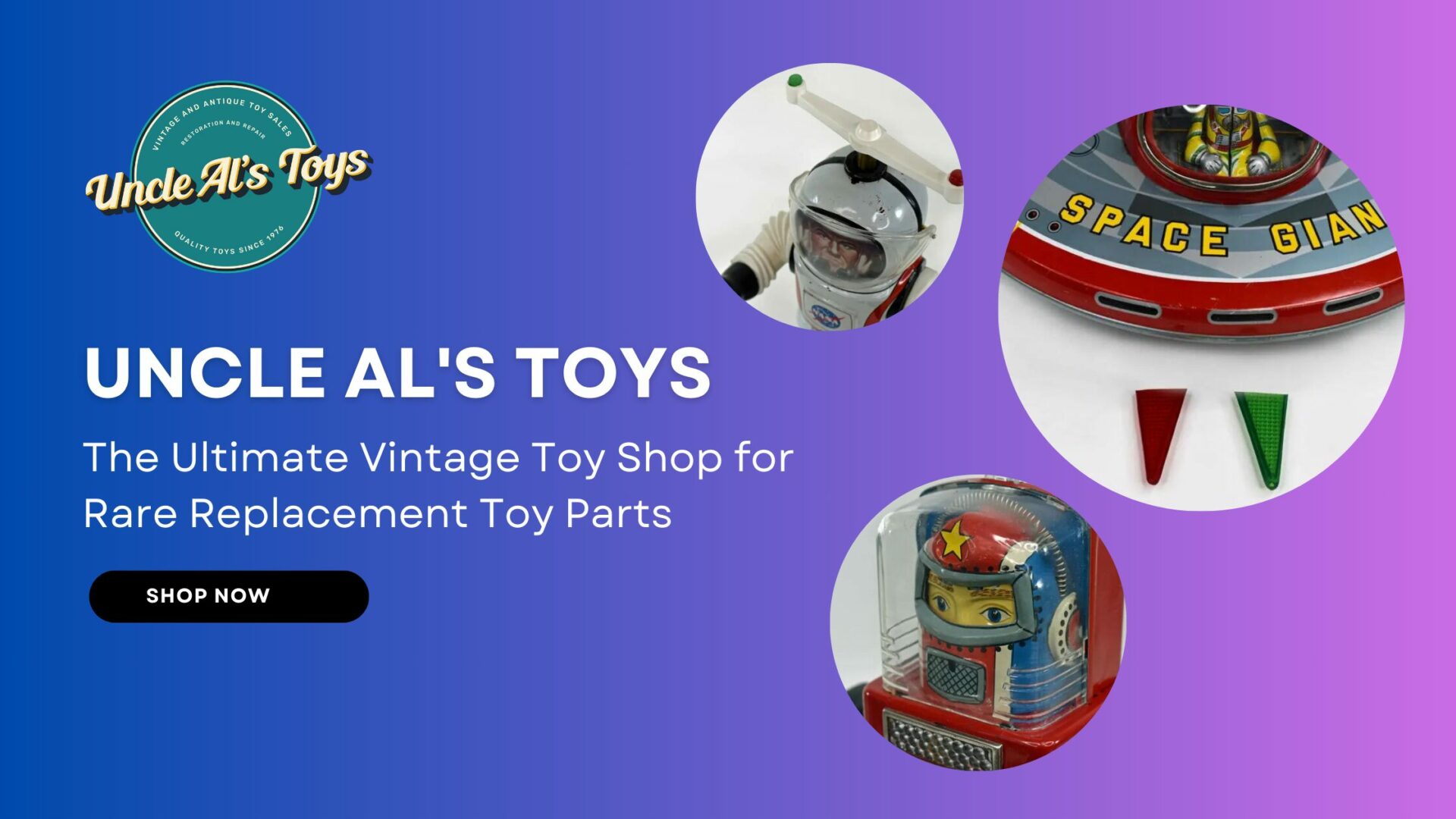 Vintage Toy Shop for Rare Replacement Toy Parts