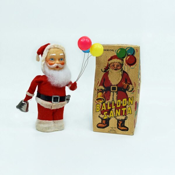 ALPS Balloon Santa Mechanical Wind-up 1960s - Uncle Al's Toys