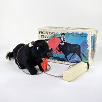 1960's Alps Fighting Bull Battery-Operated Remote Controlled Plush Toy with Box - Uncle Al's Toys